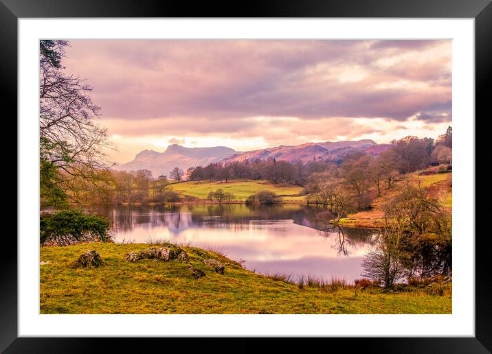 loughrigg tarn Framed Mounted Print by chris smith
