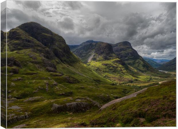 Pass of Glen Coe. Canvas Print by Tommy Dickson