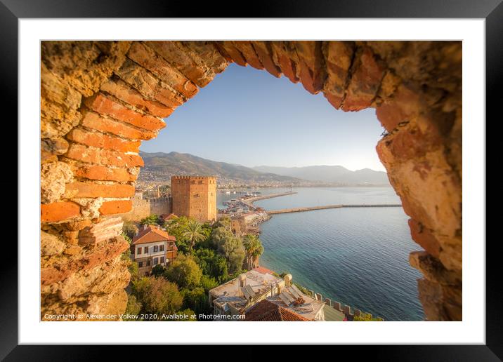 Alanya old castle early in the morning Framed Mounted Print by Alexander Volkov