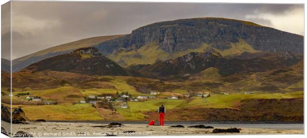 Two in red at An Corran Canvas Print by Richard Smith