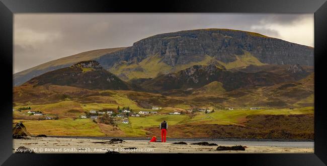 Two in red at An Corran Framed Print by Richard Smith