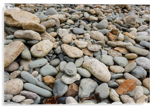 Pebbles on the coast Acrylic by aurélie le moigne
