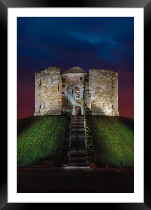 Clifford's Tower in York. Framed Mounted Print by Chris North