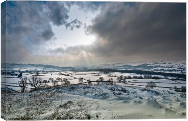 Winter in Wharfedale Canvas Print by Chris North