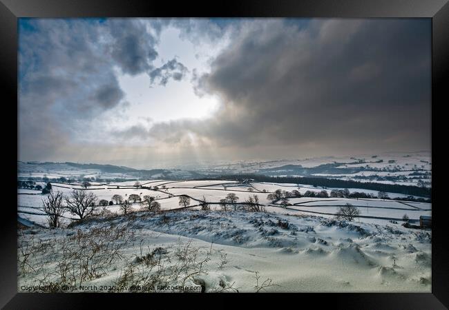 Winter in Wharfedale Framed Print by Chris North