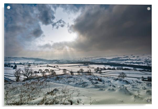 Winter in Wharfedale Acrylic by Chris North