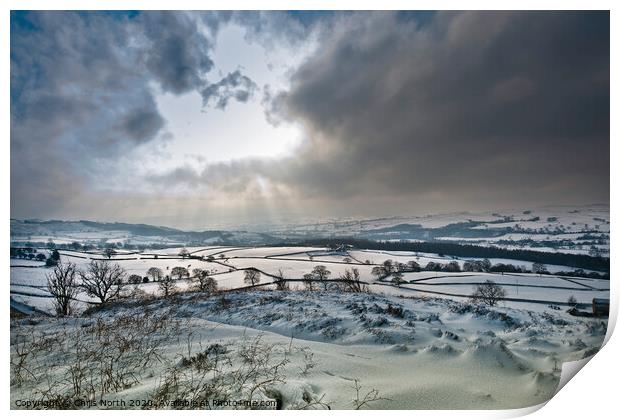 Winter in Wharfedale Print by Chris North