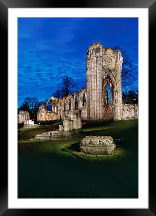St Mary's Abbey, York. Framed Mounted Print by Chris North