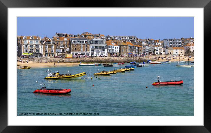 St Ives Cornwall  Framed Mounted Print by David Belcher