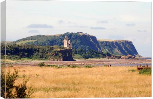 Greenan Castle and Heads of Ayr, Ayrshire, Scotlan Canvas Print by Allan Durward Photography
