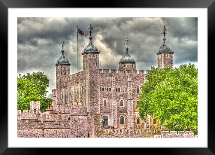 The Tower of London HDR Framed Mounted Print by David French