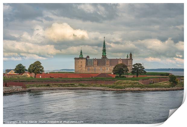 Kronborg is the mysterious castle of Hamlet Print by Stig Alenäs