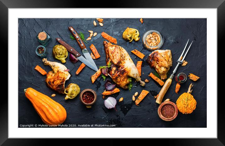 Appetizing grilled poultry meat. Framed Mounted Print by Mykola Lunov Mykola