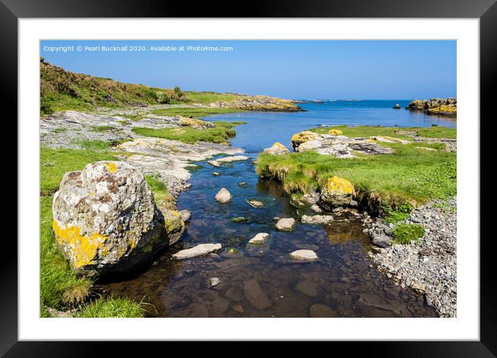 Secluded Cove Anglesey Framed Mounted Print by Pearl Bucknall