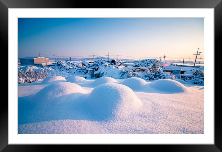 snow landscape Framed Mounted Print by Ambir Tolang