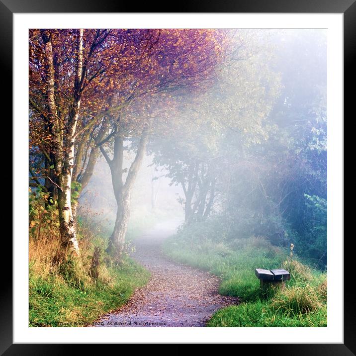 Misty Morning at Sutton Bank Framed Mounted Print by Janet Burdon