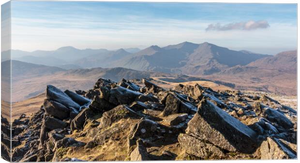 Frost on Moel Siabod Canvas Print by Wendy Williams CPAGB
