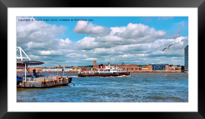 MV Royal Iris motors past Seacombe Ferry Framed Mounted Print by Frank Irwin