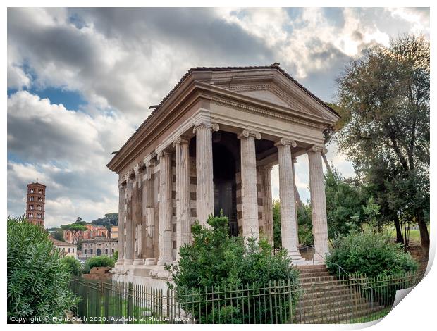 Portuno Temple in ancient Rome, Italy Print by Frank Bach