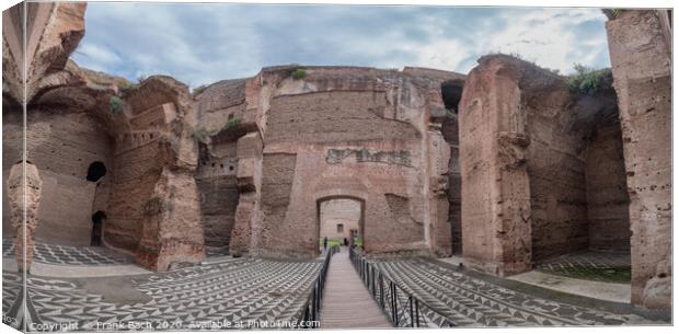 Baths of Caracalla in ancient Rome, Italy Canvas Print by Frank Bach