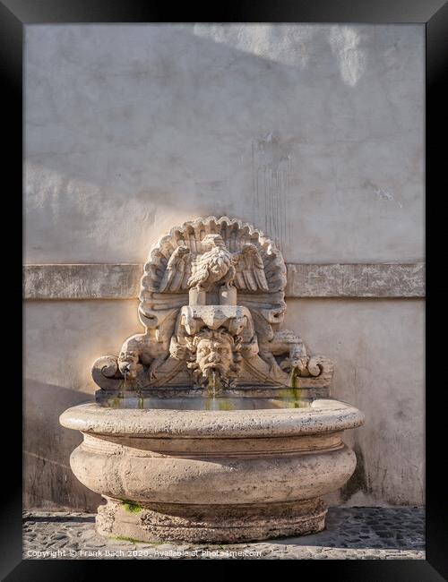 Fountain near Campo dei Fiori in Rome, Italy Framed Print by Frank Bach