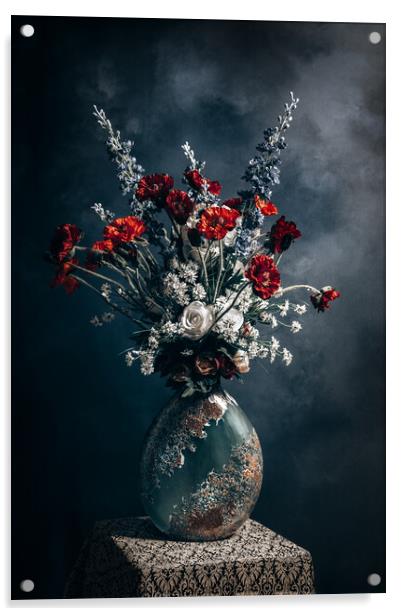 Poppies Stillife Acrylic by Steffen Gierok-Latniak