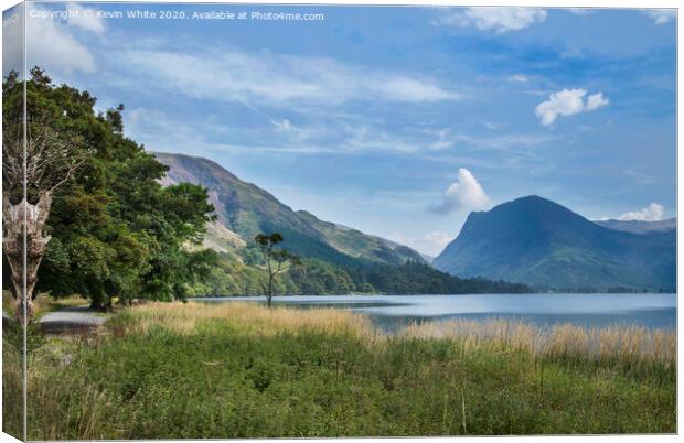 Buttermere pretty Lake in Cumbria Canvas Print by Kevin White