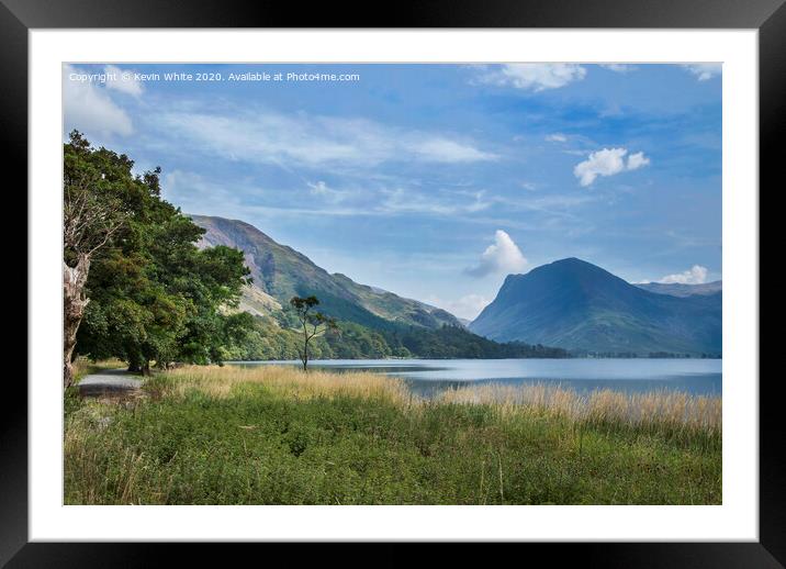 Buttermere pretty Lake in Cumbria Framed Mounted Print by Kevin White
