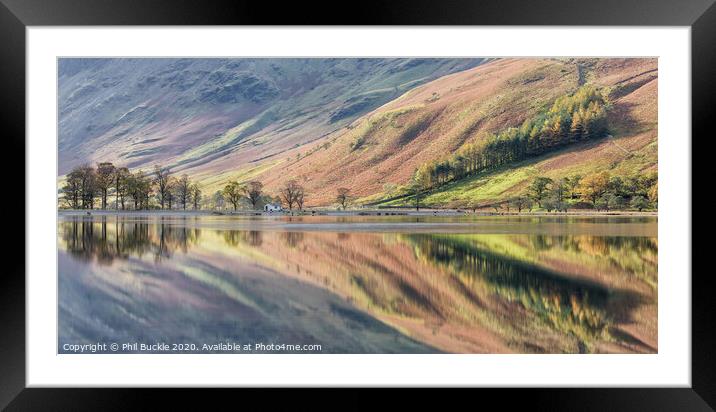 Buttermere Reflections Framed Mounted Print by Phil Buckle