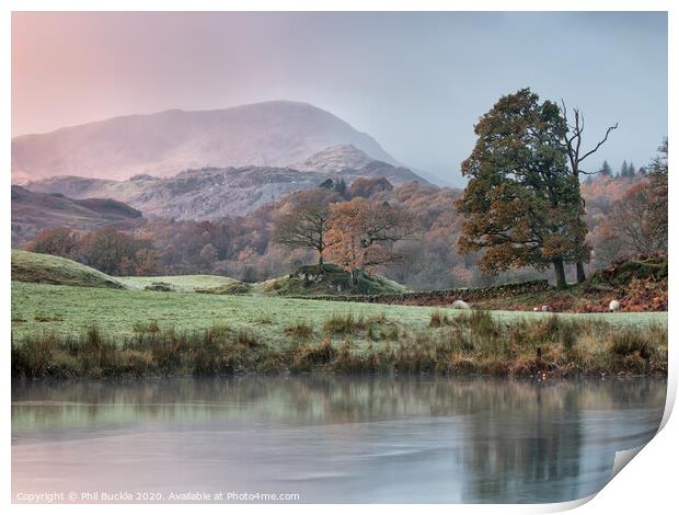 River Brathay Sunrise Print by Phil Buckle