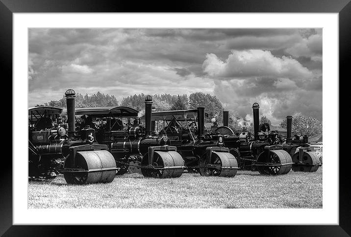 Steam Rollers Framed Mounted Print by Ian Jeffrey
