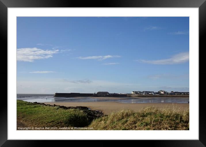Porthcawl pier and lighthouse from Coney Beach  Framed Mounted Print by Gaynor Ball