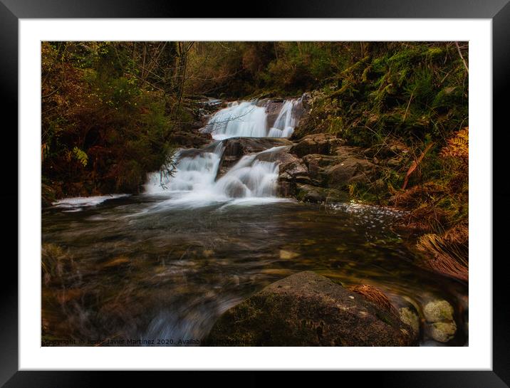 Captivating River Verducido Waterfall Framed Mounted Print by Jesus Martínez