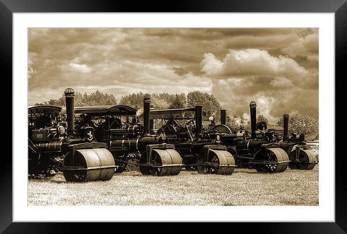 Steam Rollers 2 Framed Mounted Print by Ian Jeffrey