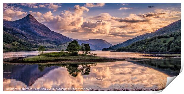 Evening at Loch Leven Print by Norman Ferguson