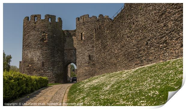 Conwy Medieval Gateway, Wales Print by Lisa Hands