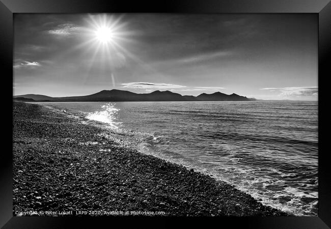 Dinas Dinlle beach looking towards the Lleyn Penin Framed Print by Peter Lovatt  LRPS