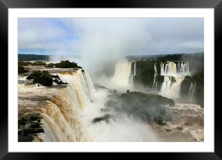 Iguazu Falls Framed Mounted Print by Mervyn Tyndall
