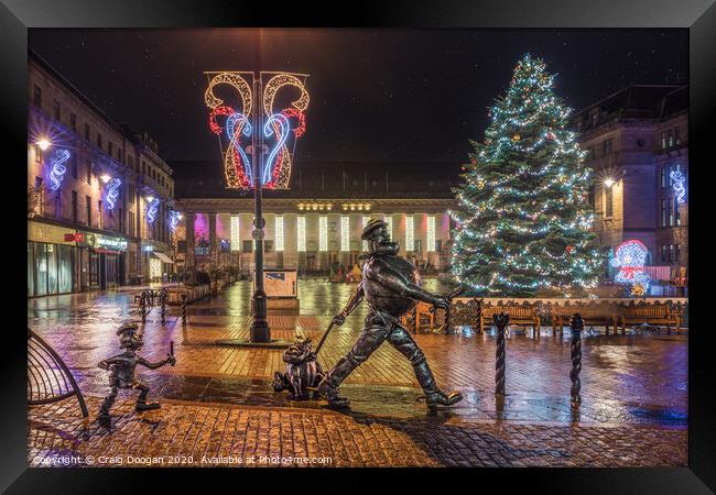 Dundee City Centre at Christmas Framed Print by Craig Doogan