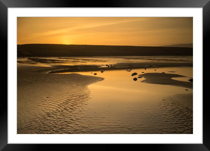 Golden Westward Ho sunrise Framed Mounted Print by Tony Twyman