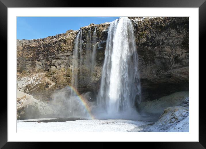 Seljalandsfoss Waterfall, Iceland Framed Mounted Print by Mervyn Tyndall