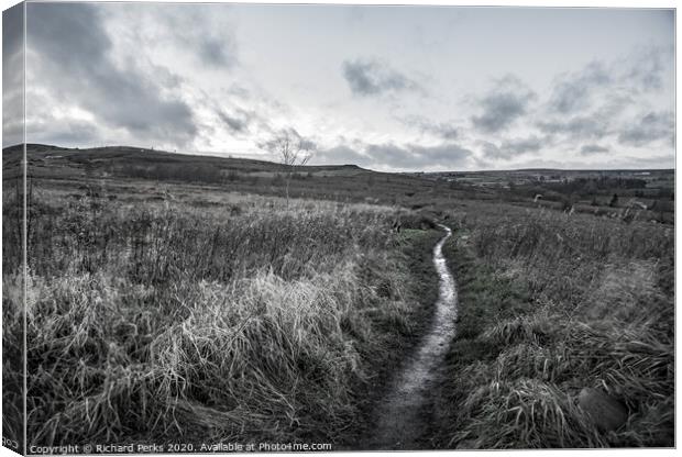 A path to Baildon Moor Canvas Print by Richard Perks