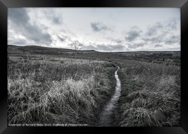 A path to Baildon Moor Framed Print by Richard Perks