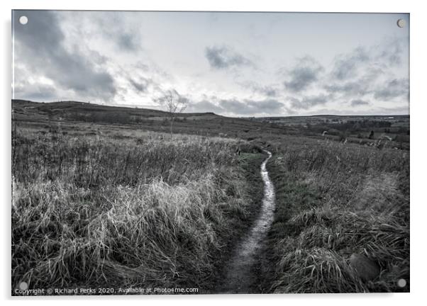 A path to Baildon Moor Acrylic by Richard Perks