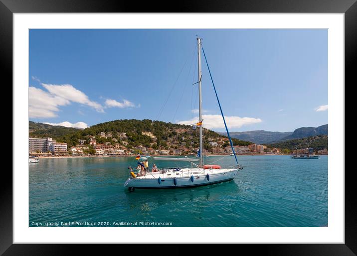 The Port of Soller, Mallorca Framed Mounted Print by Paul F Prestidge