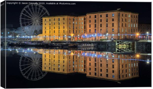Salthouse Dock Reflections. Canvas Print by Jason Connolly