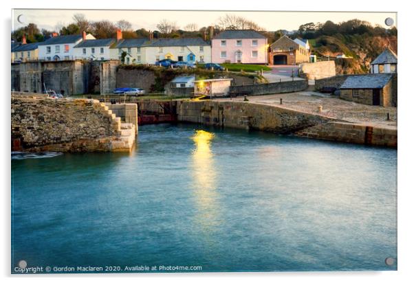 Charlestown Harbour Cornwall Acrylic by Gordon Maclaren