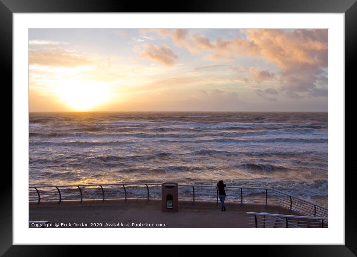 Blackpool sunset Framed Mounted Print by Ernie Jordan