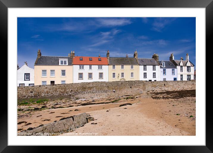 Anstruther Houses with a Sea View Framed Mounted Print by Kasia Design