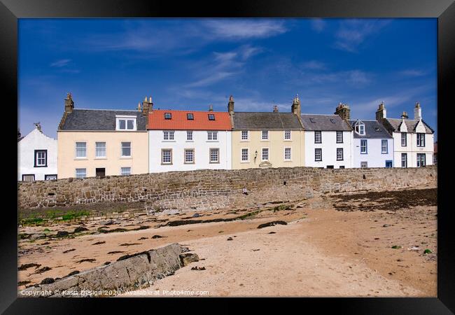 Anstruther Houses with a Sea View Framed Print by Kasia Design